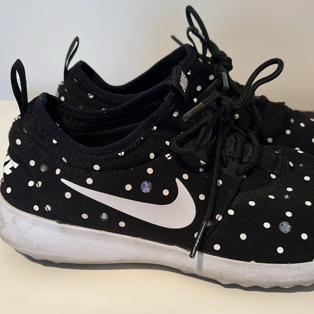Polka Dot Bedazzled Nike Sneakers - Picture 2 of 7